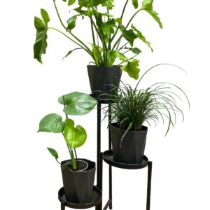 סט עציצים טרופיים על מעמד ברזל - דגם "אורבן גרין"