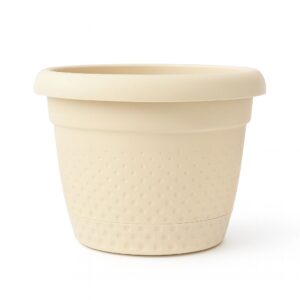 אדנית עגולה בגודל בינוני - שמנת